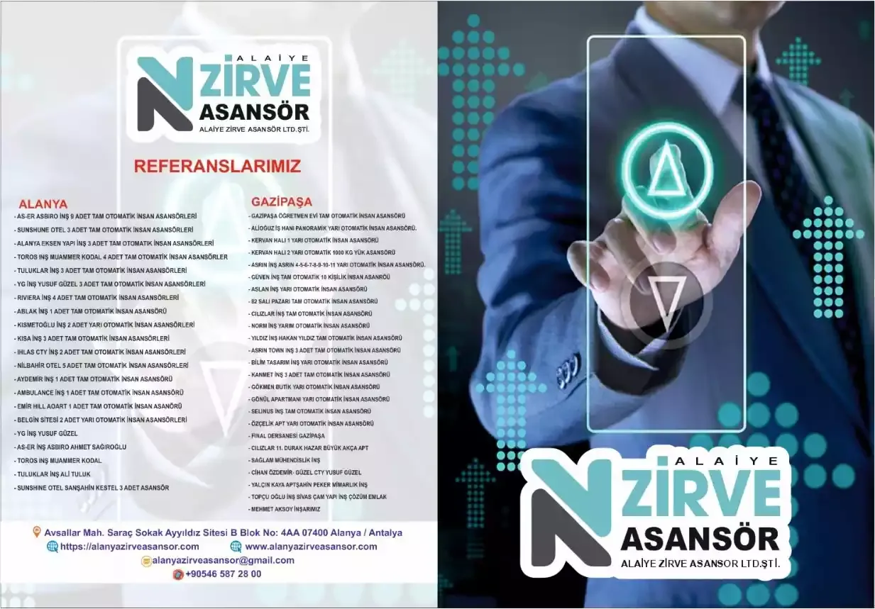 Alanya Zirve Asansör Referanslarımız büyük boyutu